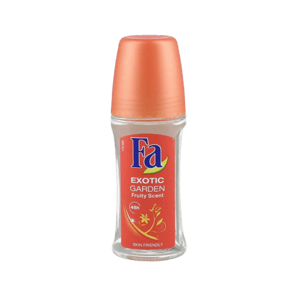 FA Exotic Garden Deodorant Roll-On 50ml – Alcohol-Free, Long-Lasting, Pearl Extract, Unisex Body Care