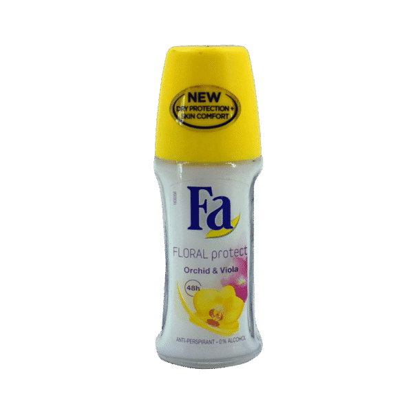 Fa Floral Protect Roll-On Deodorant for Women – 50ml | Floral Fragrance, Alcohol-Free, Long-Lasting Protection