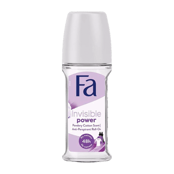 Fa Invisible Power Roll-On Deodorant 50ml – No White Marks, 48H Sweat Protection, Unisex Roll On