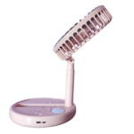 JYSUPER JY-2215 Rechargeable Mini Fan with 4000mAh Battery and Flashlight – Portable Cooling Fan Bangladesh