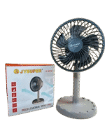 Jy Super JY-2218 Rechargeable Mini Table Fan Multicolor – Portable Desk Cooling Fan Bangladesh