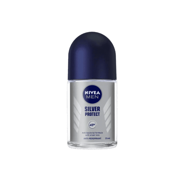 NIVEA Men Silver Protect Roll-On 25ml – German Deodorant for Long-Lasting Odor Protection
