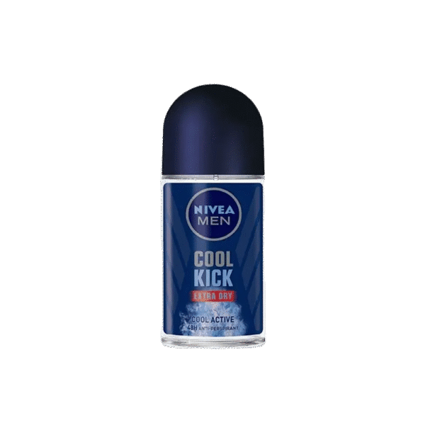 NIVEA Men Cool Kick Roll-On Deodorant 50ml – Long-Lasting Freshness & Icy Cool Protection