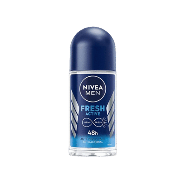 NIVEA Men Fresh Active Roll-On Deodorant 50ml – Ocean Fresh Scent & 48-Hour Protection