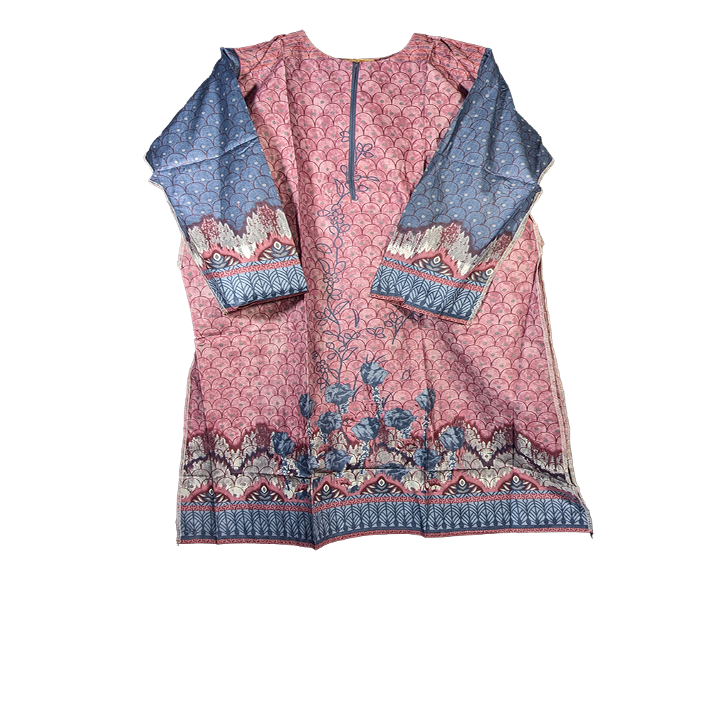 Unstitched Block Print One Piece Dress for Women – Casual Stylish Outfit in Bangladesh