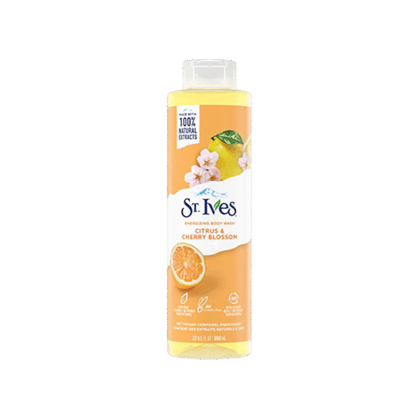 St. Ives Citrus & Cherry Blossom Energizing Body Wash 650ml – Uplifting Floral Cleanser