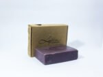 Relaxing bath experience with handmade lavender bar.
